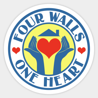 Four Walls One Heart Sticker